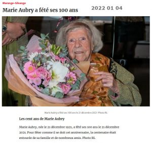 Les 100 ans de Marie Aubry