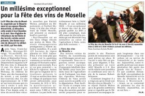 Un millésime exceptionnel pour la fête des vins de Moselle