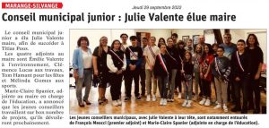 Conseil municipal junior : Julie Valente élue maire