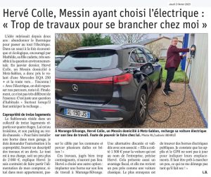 Hervé Colle, Messin ayant choisi l'électrique : "Trop de travaux pour se branche chez moi"
