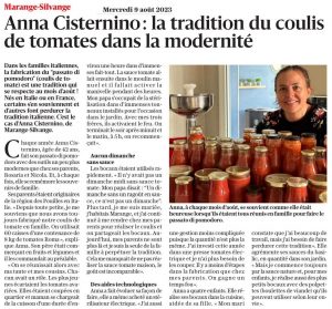 Anna Cisternino : la tradition du coulis de tomates dans la modernité