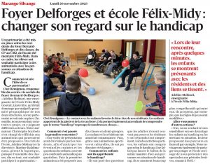 Foyer Delforges et école Félix Midy : changer son regard sur le handicap